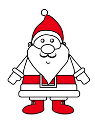 简笔手绘圣诞老人