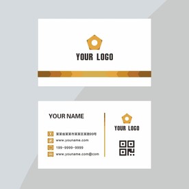 个性金色白底名片