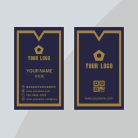高档蓝金名片