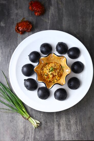 蟹粉竹炭窝窝头