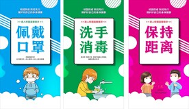 佩戴口罩洗手消毒保持距离