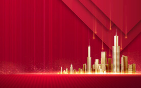 红色商务背景