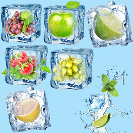 冰块水果