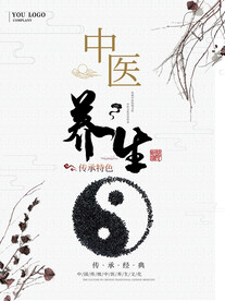 养生之道 山水墨国风 中医中药