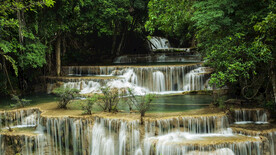 瀑布 溪水 流水 森林 小溪 