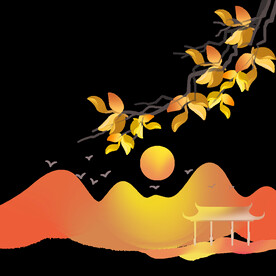 中国风风景节气立秋二十四节气