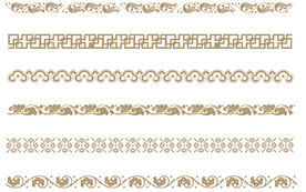 中式分割线边框免扣元素