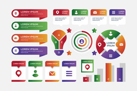 彩色渐变信息图表