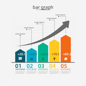 上升图表信息图