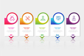 彩色渐变信息图