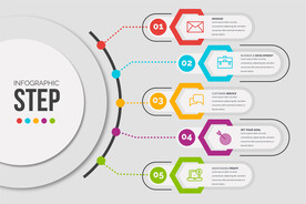 圆形多彩信息图