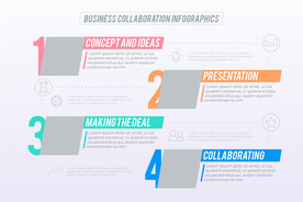 步骤边框信息图表