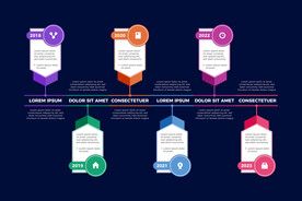 时间线信息图梯度