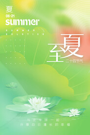 二十四节气夏至海报