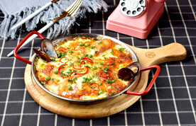 西班牙芝士海鲜焗饭