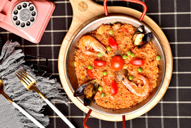 西班牙海鲜焗饭 