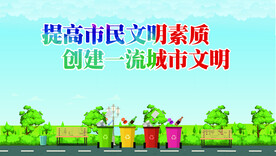 创建文明城市展板