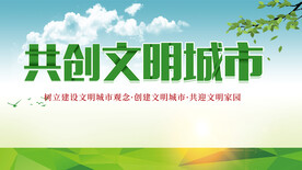 创建文明城市展板海报