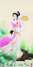 莲花美女图