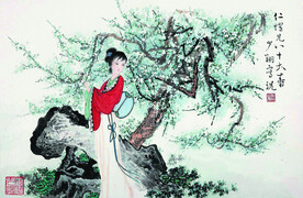 梅花仕女图
