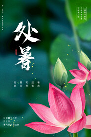 创意简约大气质感二十四节气处暑