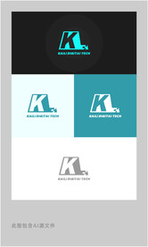 kaili数码科技logo效果