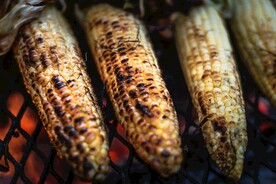 烧烤美食烤玉米图片素材