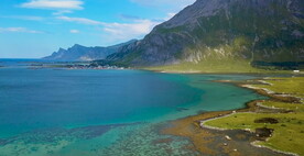 鸟瞰航拍海岸岛屿海滩自然风景