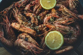 烧烤美食烤虾图片素材