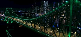 航拍城市夜景高楼霓虹鸟瞰风光