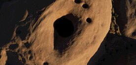 航拍荒野沙漠枯山石鸟瞰风光