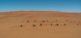 航拍荒野沙漠鸟瞰类火星地貌风光
