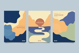 极简日式风卡片素材