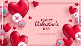 矢量情人节爱心背景