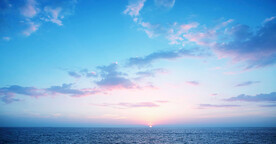 蓝天 夕阳 海洋