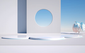 莫兰迪 c4d场景 质感空间