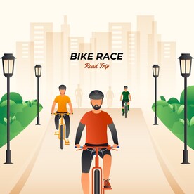 卡通公路自行车