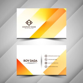 黄色几何渐变企业名片