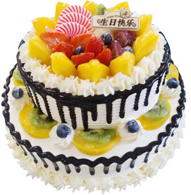 双层水果蛋糕