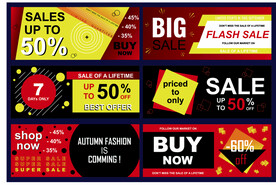 简约ai矢量促销背景集合