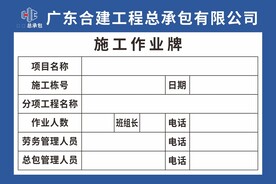 施工作业牌