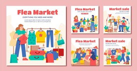 粉红色摆地摊卖衣服