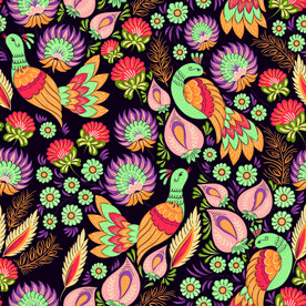 ai矢量民族风孔雀图案