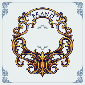 ai矢量复古花纹logo