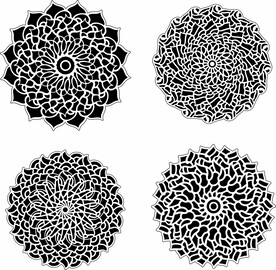 ai矢量圆形花纹