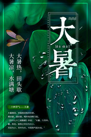二十四节气大暑海报