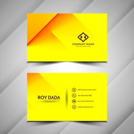 亮黄色斜线渐变企业名片