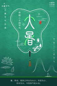 二十四节气大暑海报