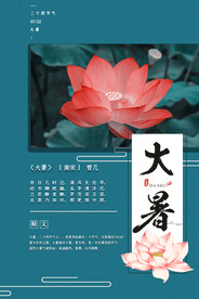 二十四节气大暑海报