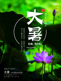 二十四节气大暑海报